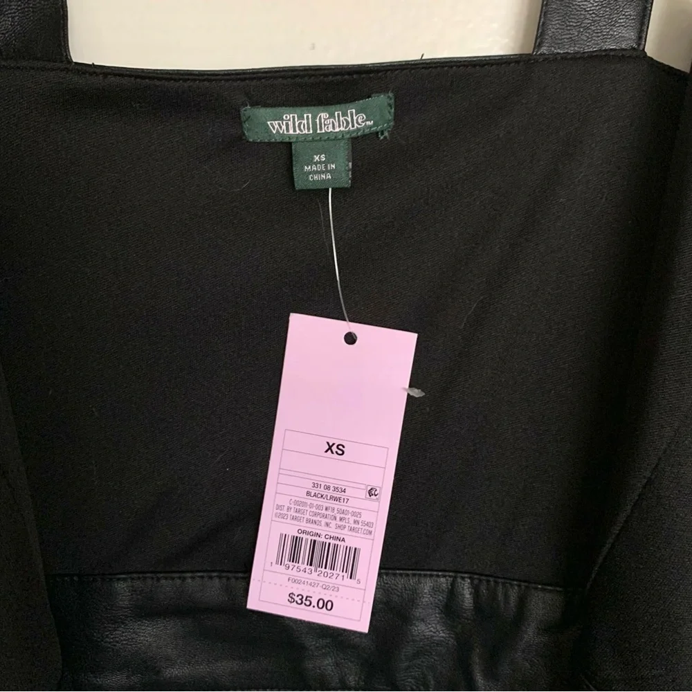 Wild Fable Black Faux Leather Dress - Picture 4 of 10